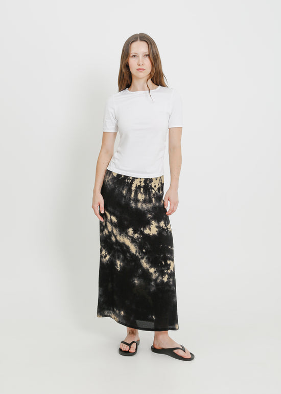 LEAH SKIRT / INK-BEIGE