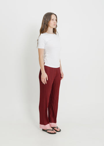 ROMEO PLEAT PANT / SANGRIA