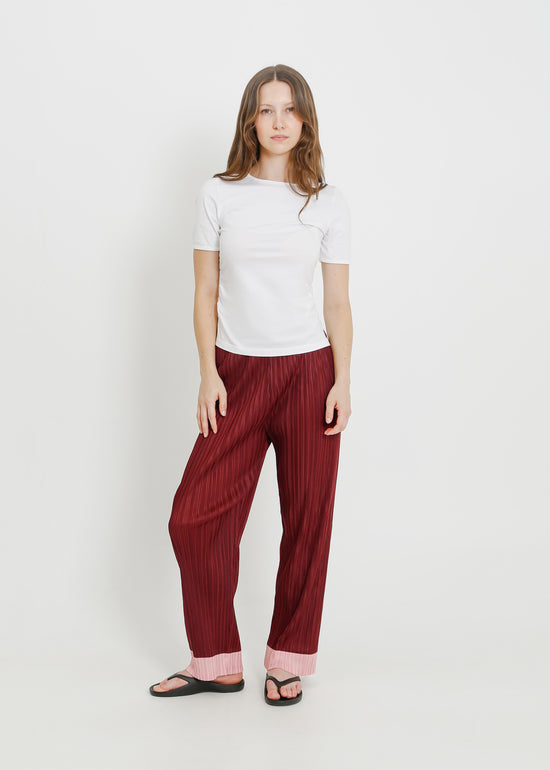 ROMEO PLEAT PANT / SANGRIA