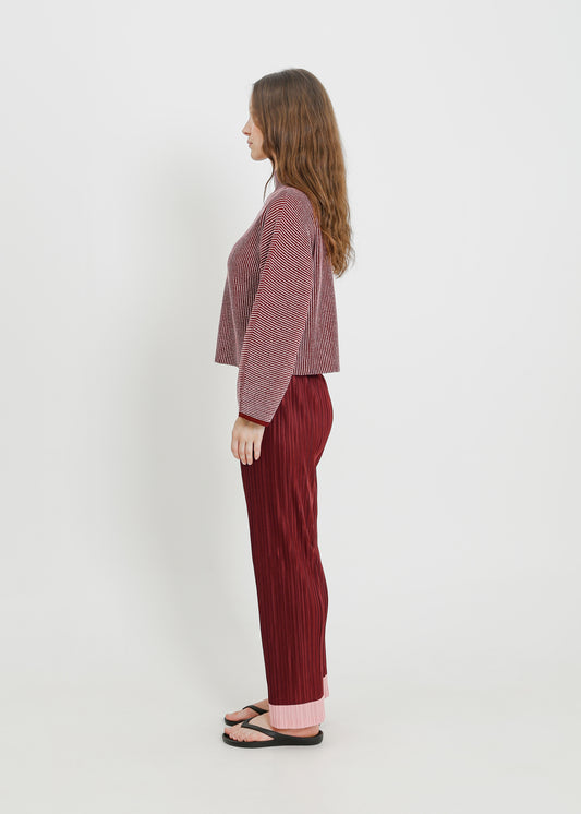 BONNIE KNIT SWEAT / SANGRIA-PINK