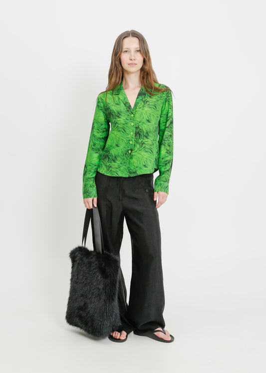 KIKI SHIRT / GREEN FUR