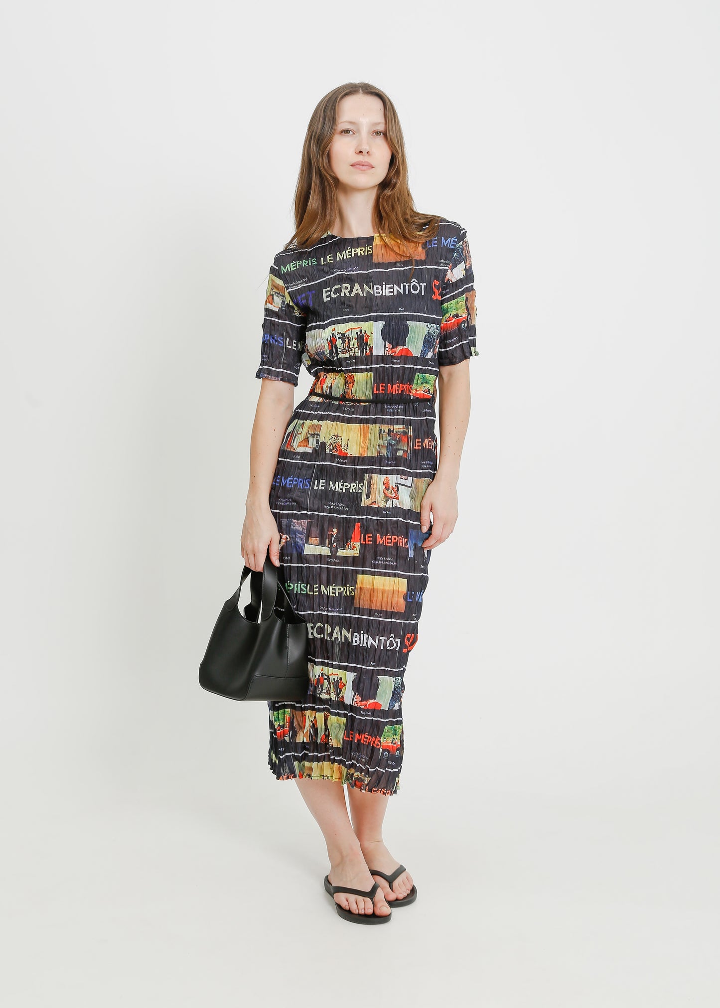 TIA PLEAT DRESS / MULTI