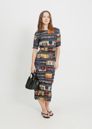 TIA PLEAT DRESS / MULTI