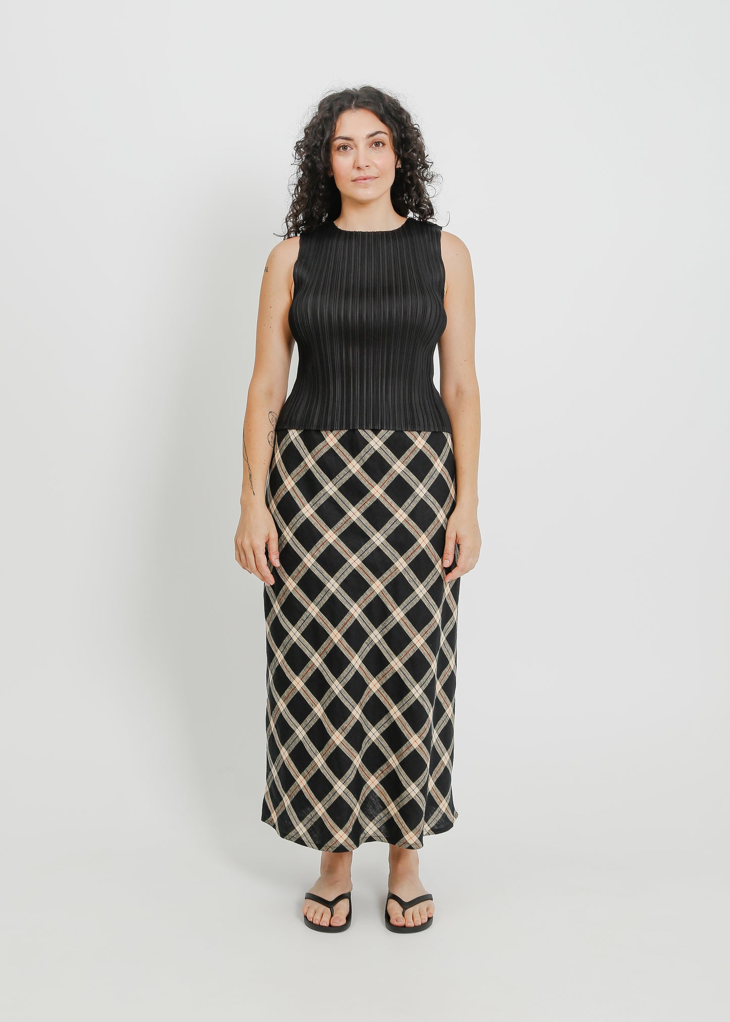 LORINE SKIRT / BLACK-MULTI