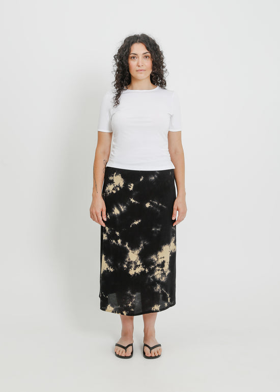 LEAH SKIRT / INK-BEIGE