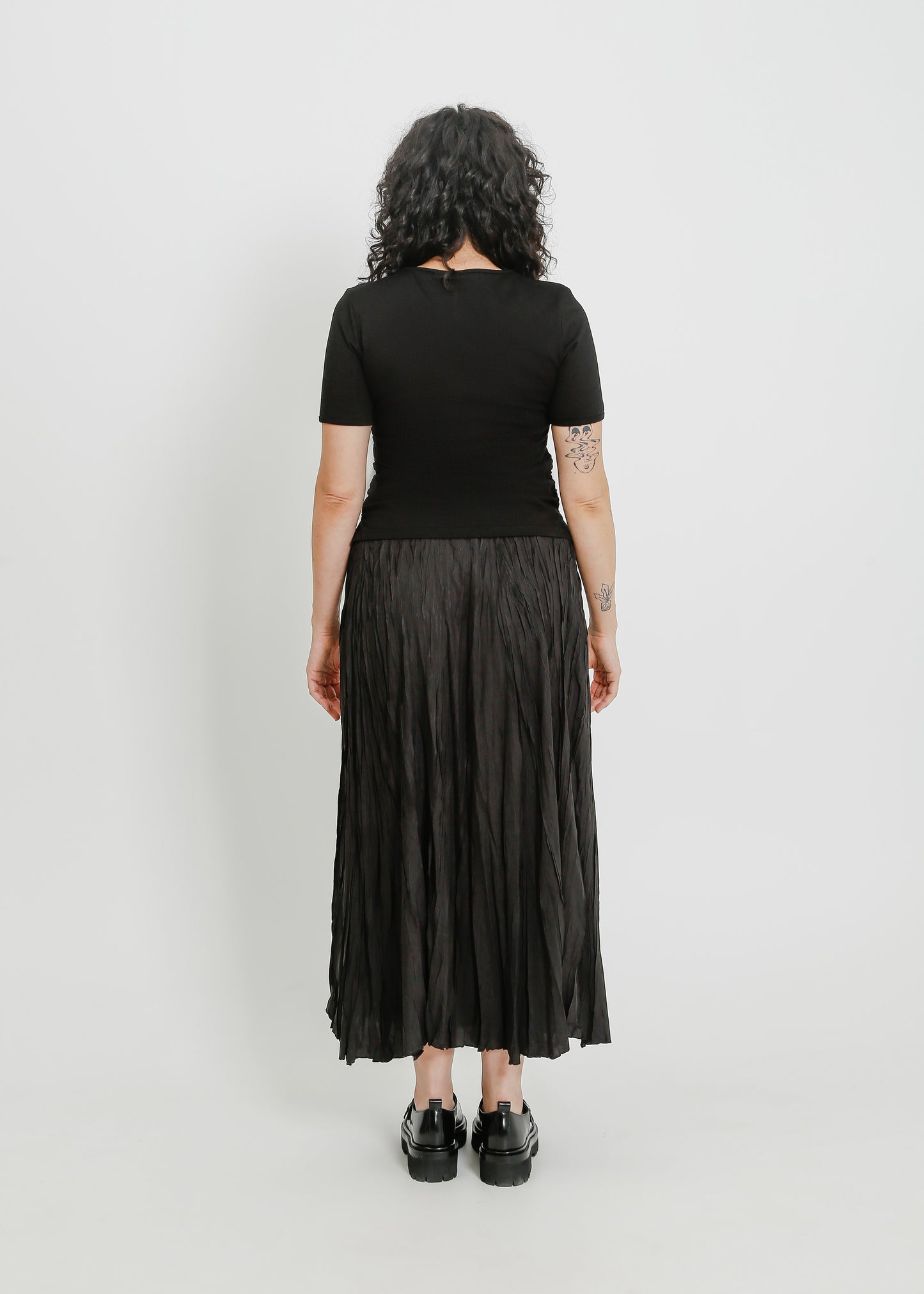 MIETTA PLEAT SKIRT / BLACK