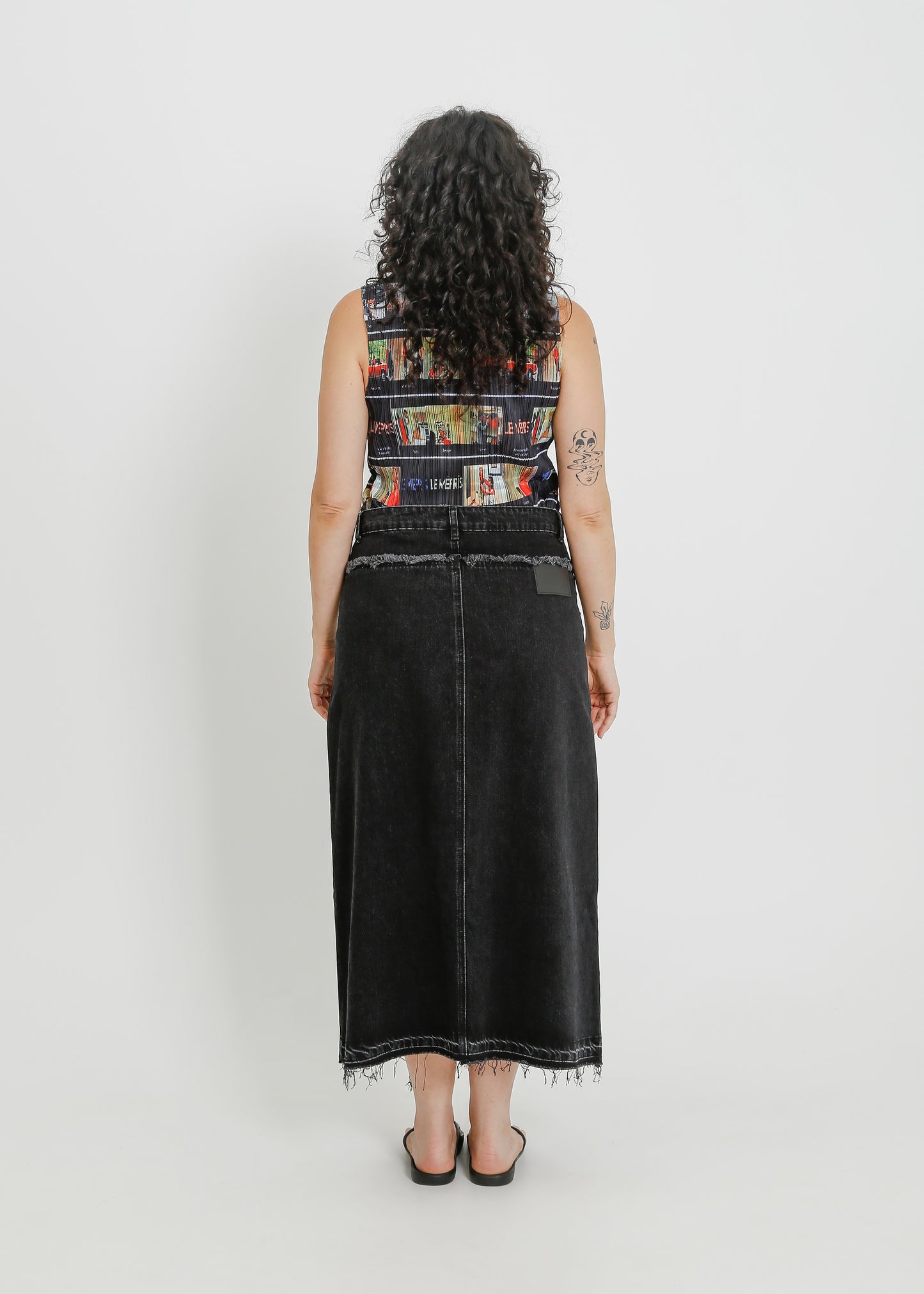 INDIO DENIM SKIRT / BLACK