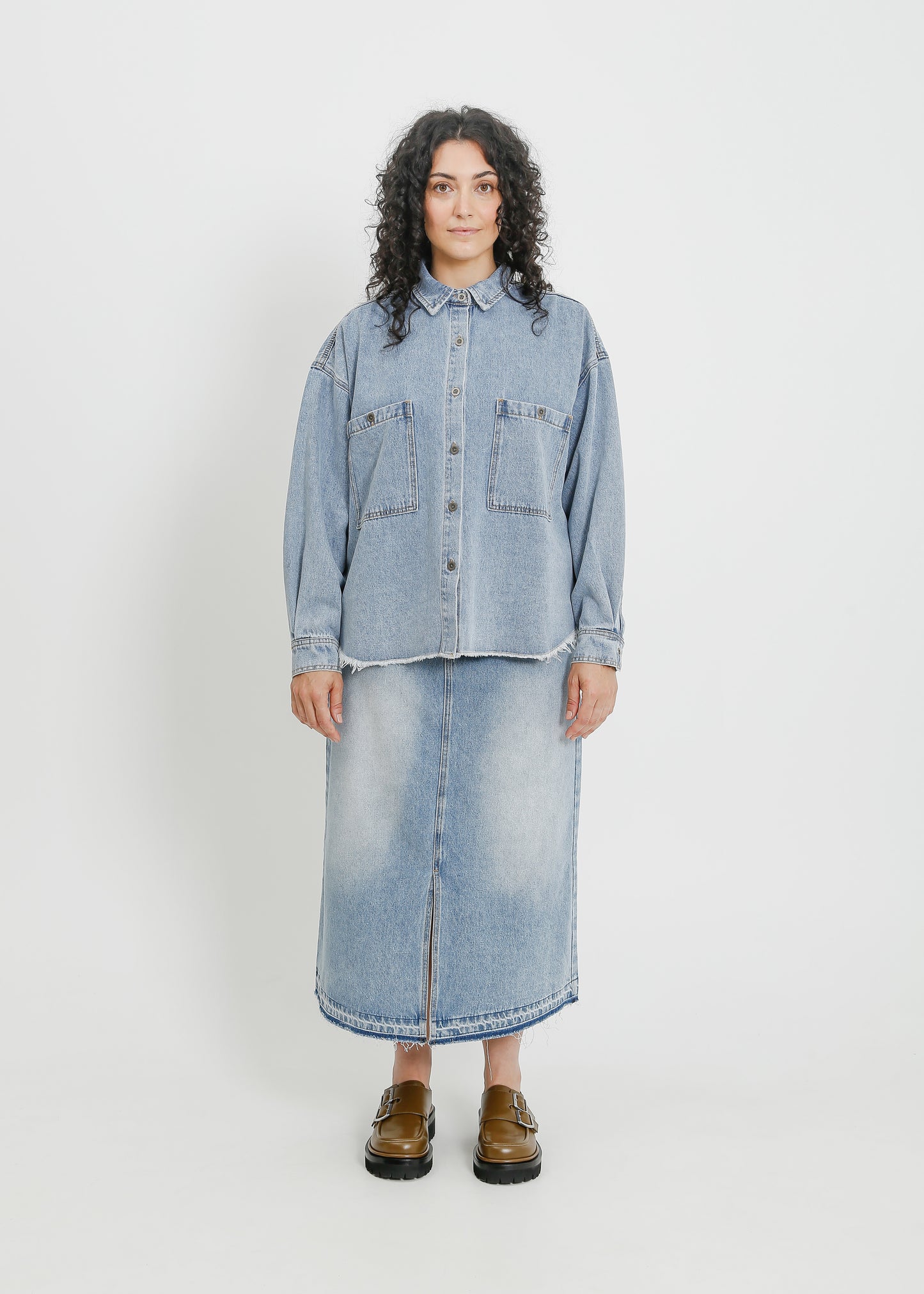 ENNIS DENIM OVERSHIRT / LIGHT INDIGO