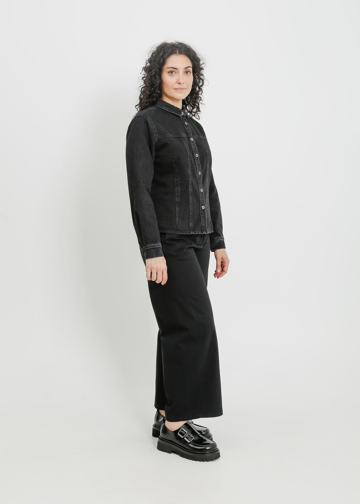 BELIZE DENIM SHIRT / BLACK