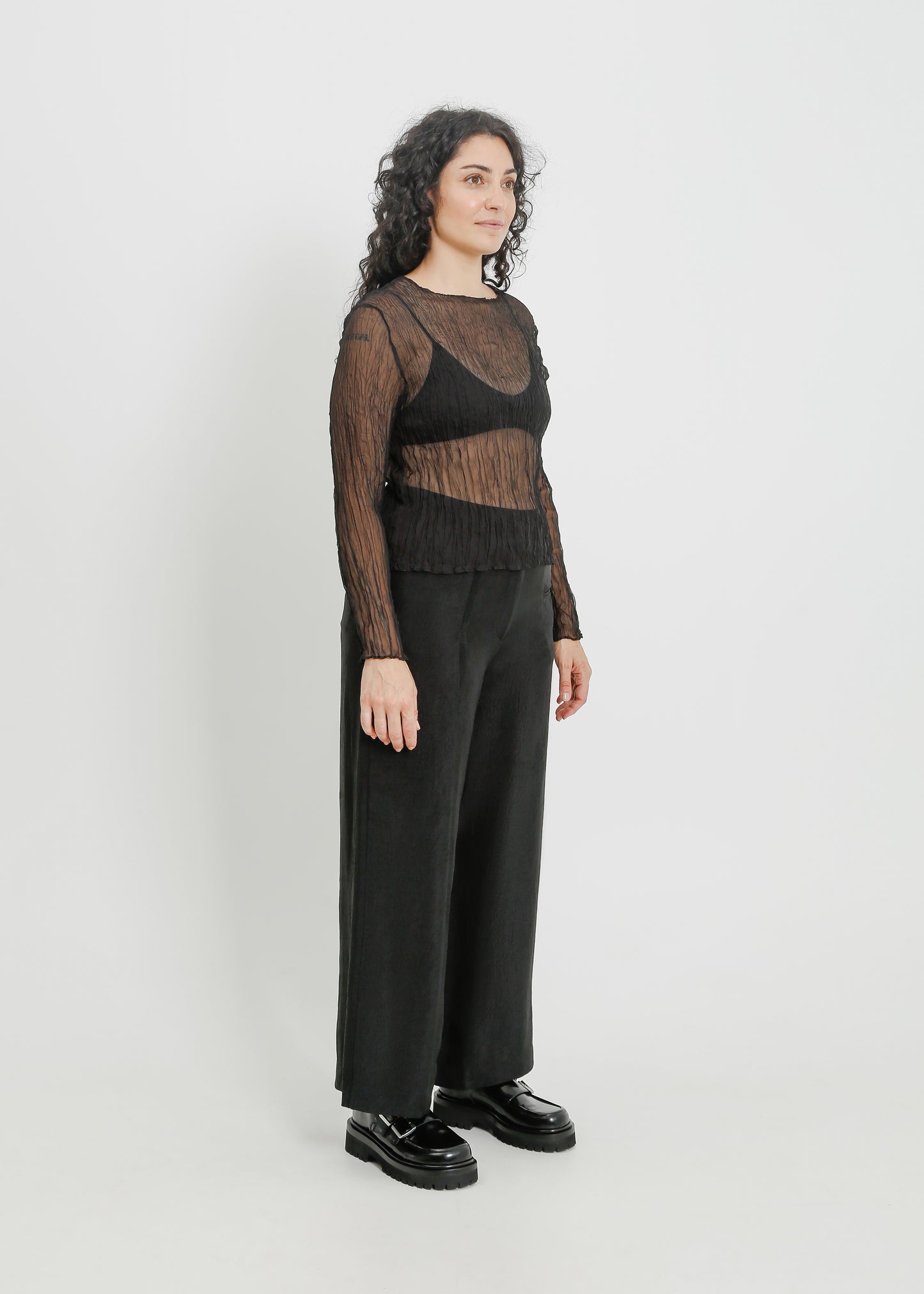 SHAUN PLEAT TOP / ONYX