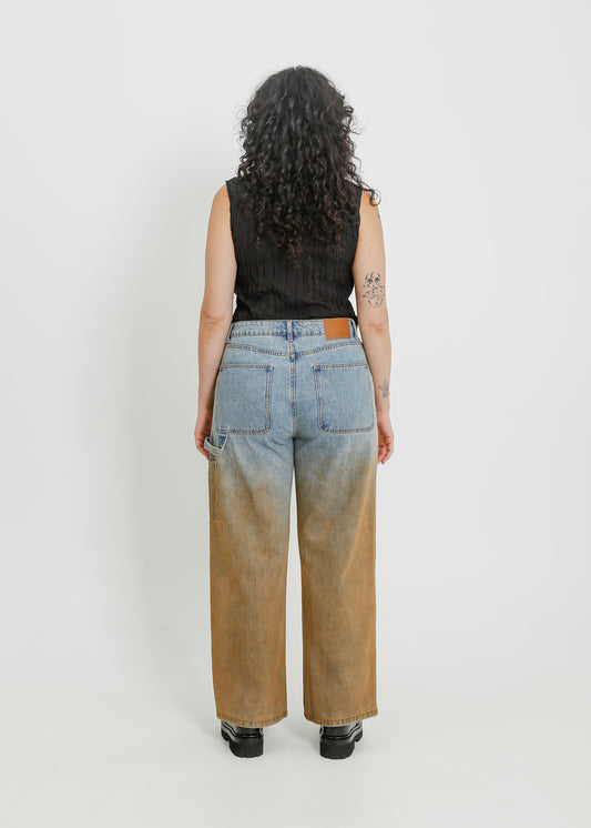 INDIANA JEAN / LIGHT INDIGO-RUST OMBRAY