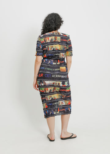 TIA PLEAT DRESS / MULTI