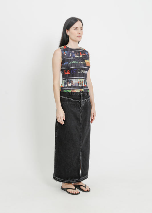 INDIO DENIM SKIRT / BLACK