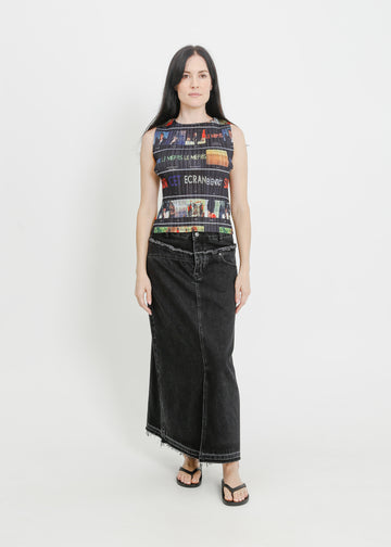 INDIO DENIM SKIRT / BLACK