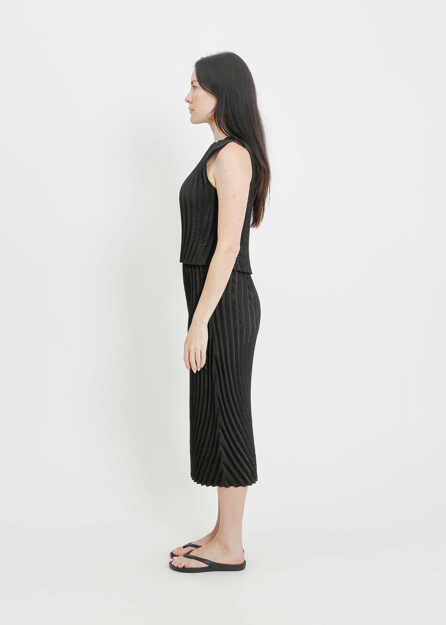 BRYCE PLEAT SKIRT / BLACK