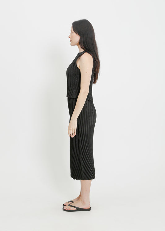 BRYCE PLEAT SKIRT / BLACK