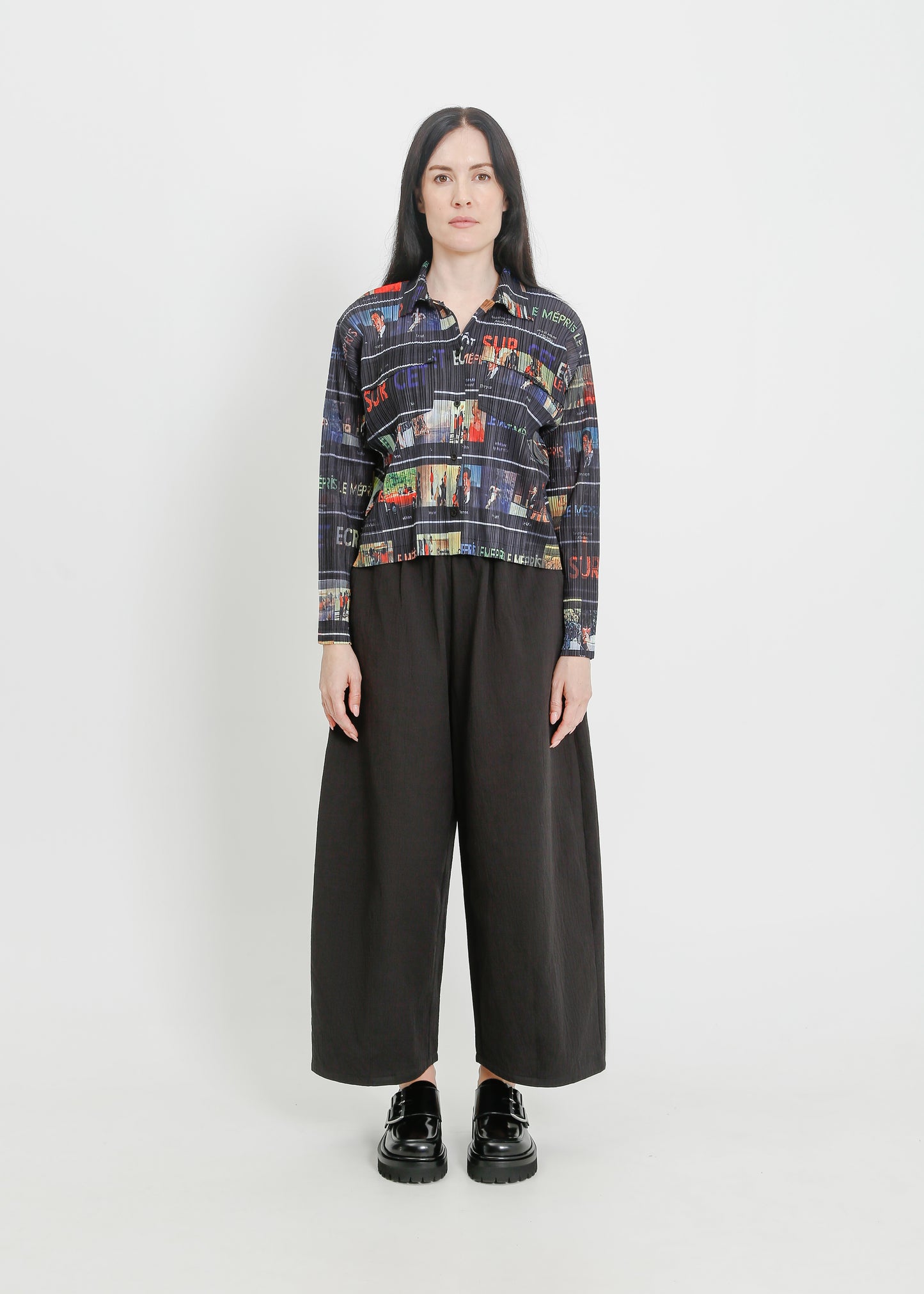 SHANNON PLEAT SHIRT / MULTI