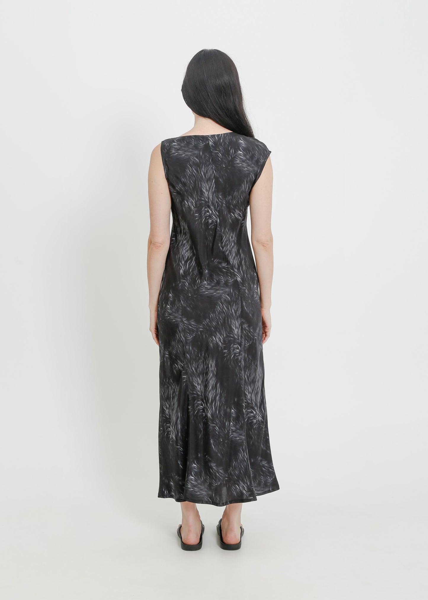 ROCHELLE DRESS / BLACK FUR