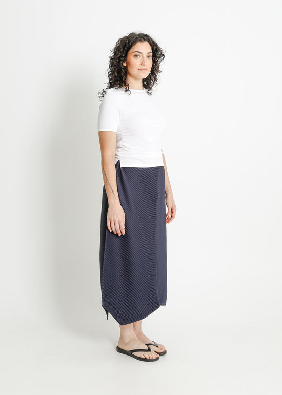 CHET PLEAT SKIRT / NAVY