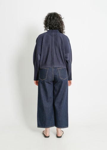 MADDY PLEAT JACKET / NAVY