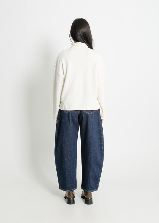 RAVENNA KNIT SWEAT / WHITE