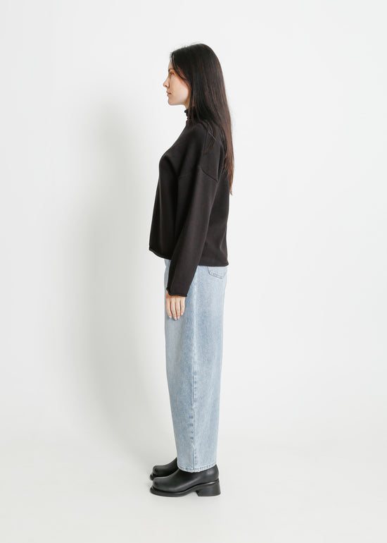 RAVENNA KNIT SWEAT / BLACK