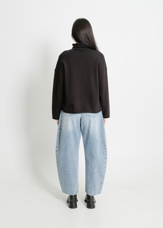 RAVENNA KNIT SWEAT / BLACK