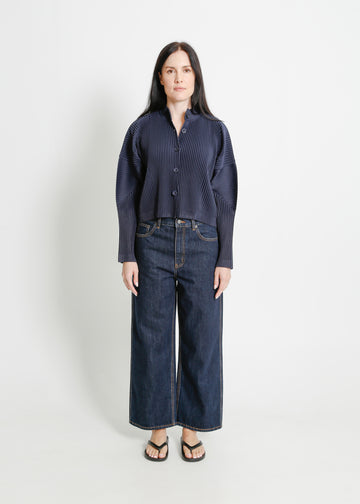 MADDY PLEAT JACKET / NAVY