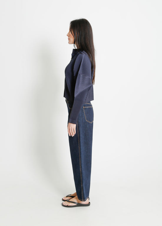 MADDY PLEAT JACKET / NAVY