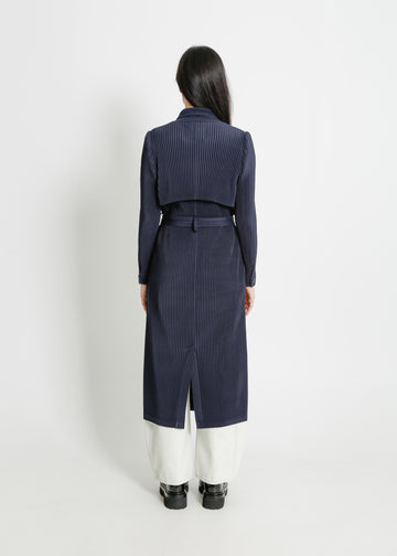 TONY PLEAT TRENCH / NAVY