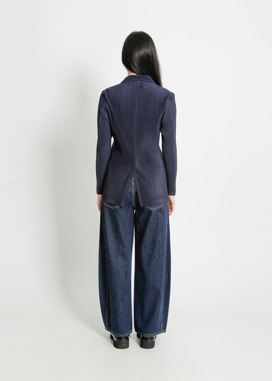 HARRIET PLEAT BLAZER / NAVY