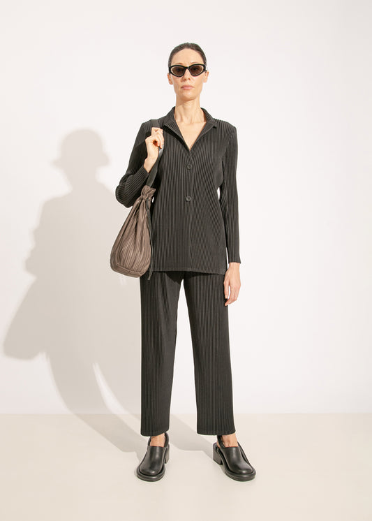 HARRIET PLEAT BLAZER / BLACK