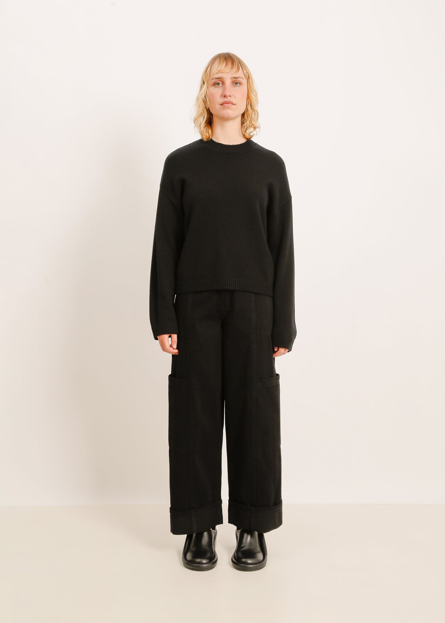 W24 | THEO KNIT SWEAT / BLACK