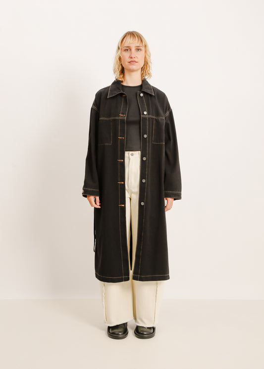 CRUZ DENIM TRENCH / BLACK