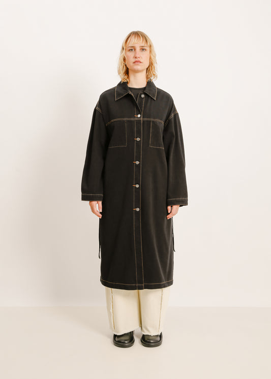 CRUZ DENIM TRENCH / BLACK