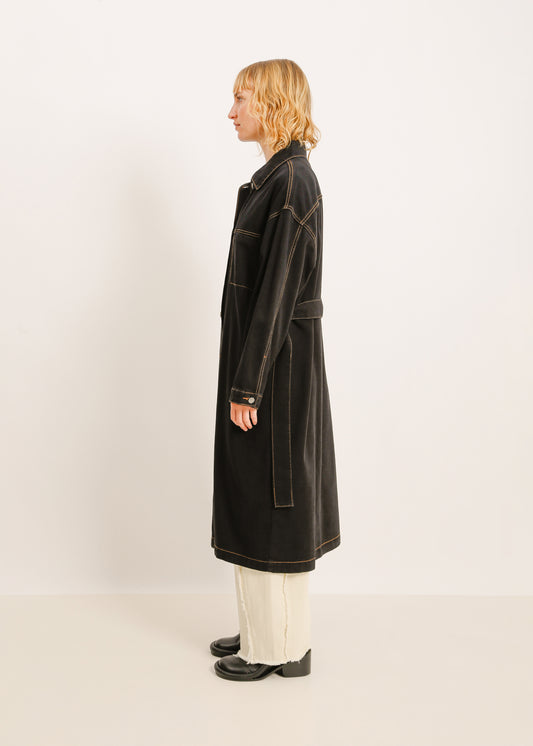 CRUZ DENIM TRENCH / BLACK