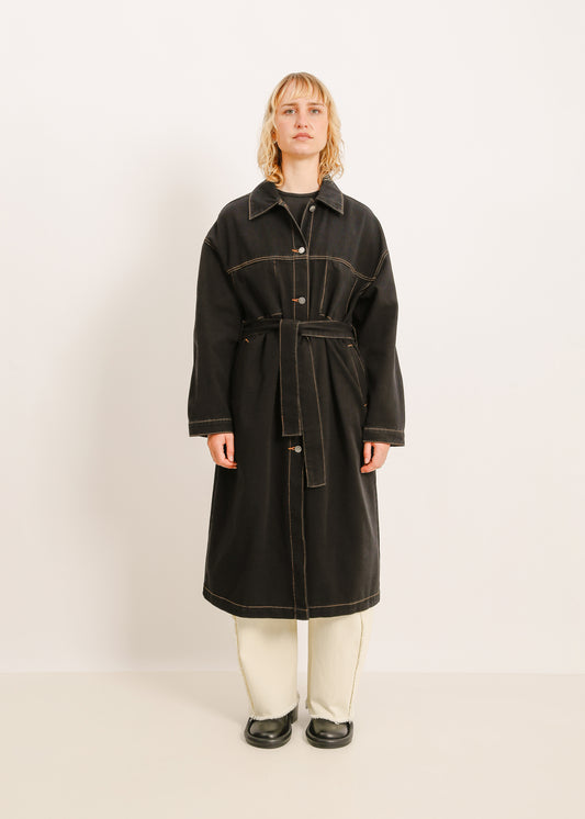 CRUZ DENIM TRENCH / BLACK