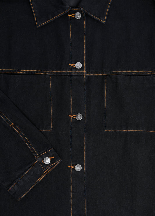 CRUZ DENIM TRENCH / BLACK