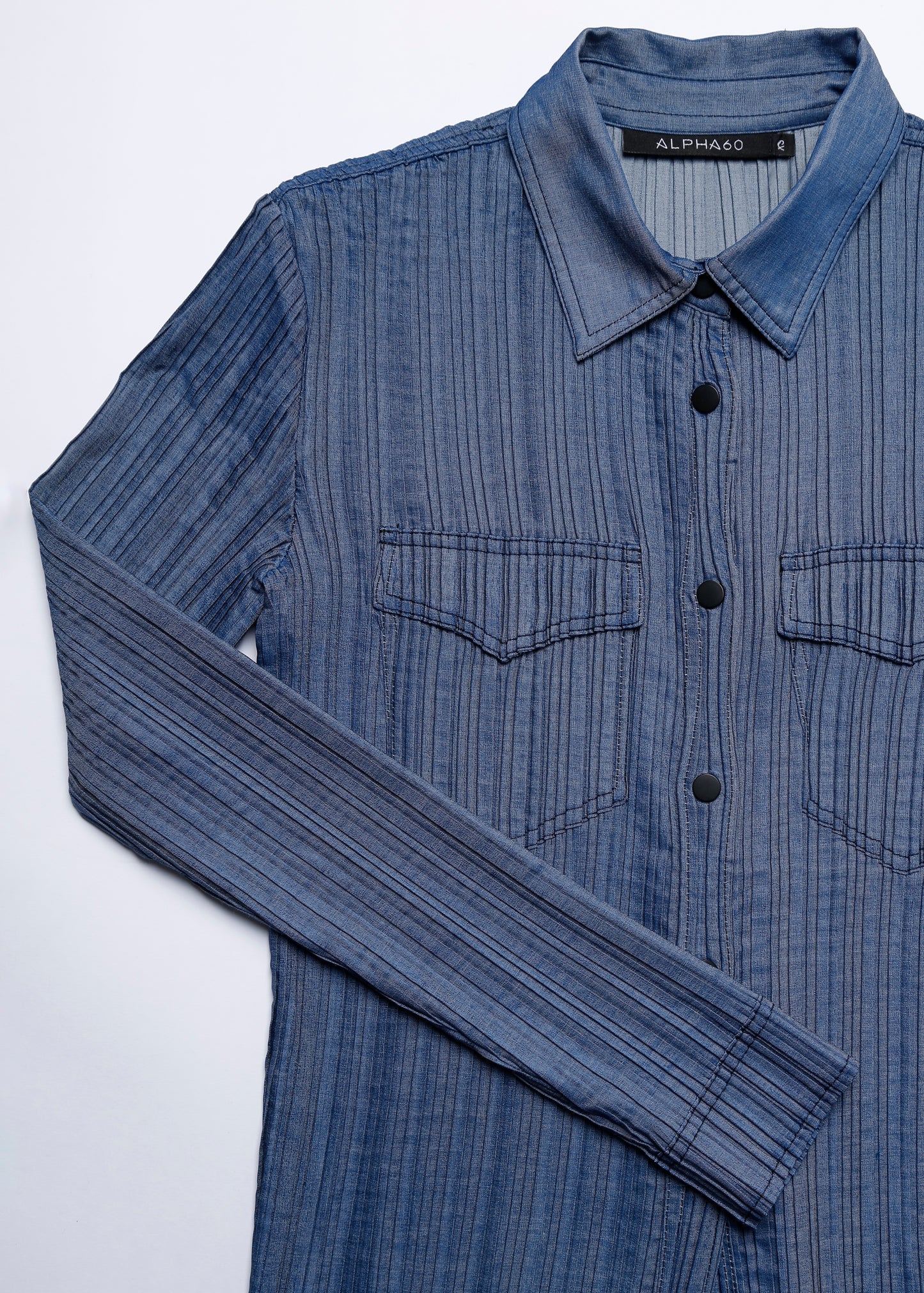 W24 | SUNNY PLEAT SHIRT / CHAMBRAY BLUE