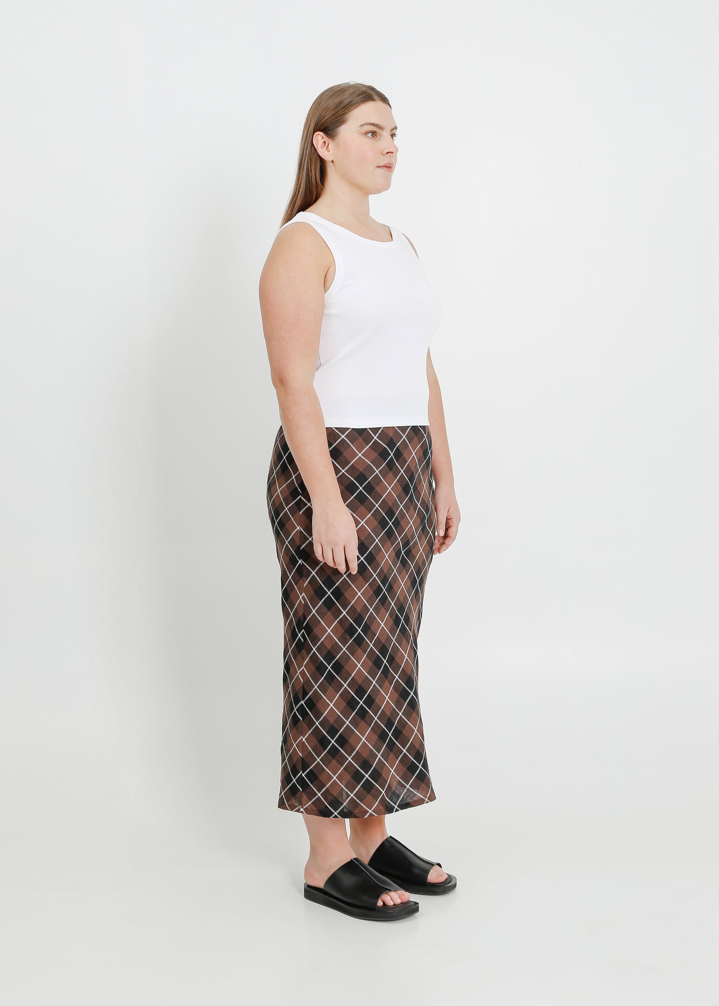 GEORGIA SKIRT / CHOCOLATE-BLACK-WHITE