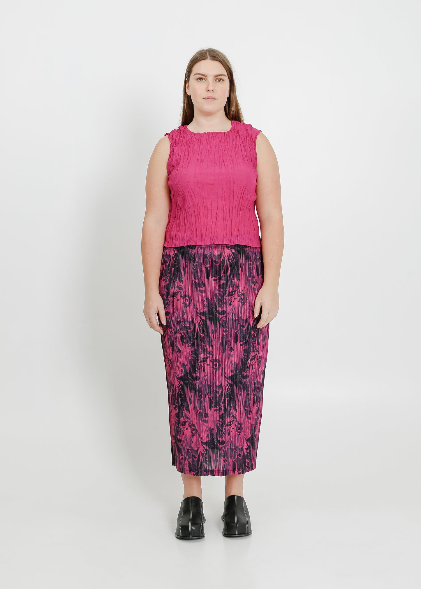 OPAL SKIRT / MAGENTA-BLACK