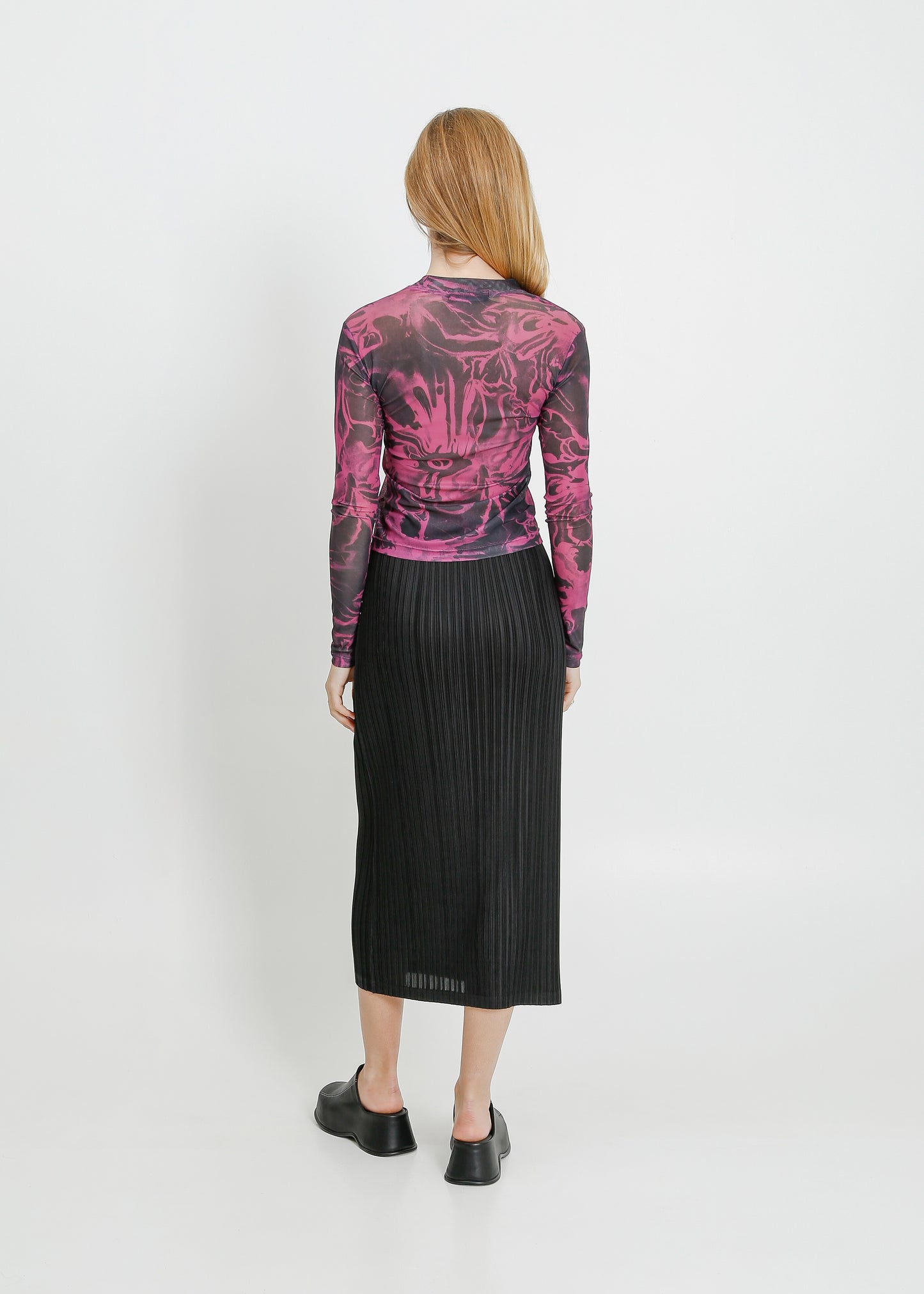 KELLER TOP / MAGENTA-BLACK