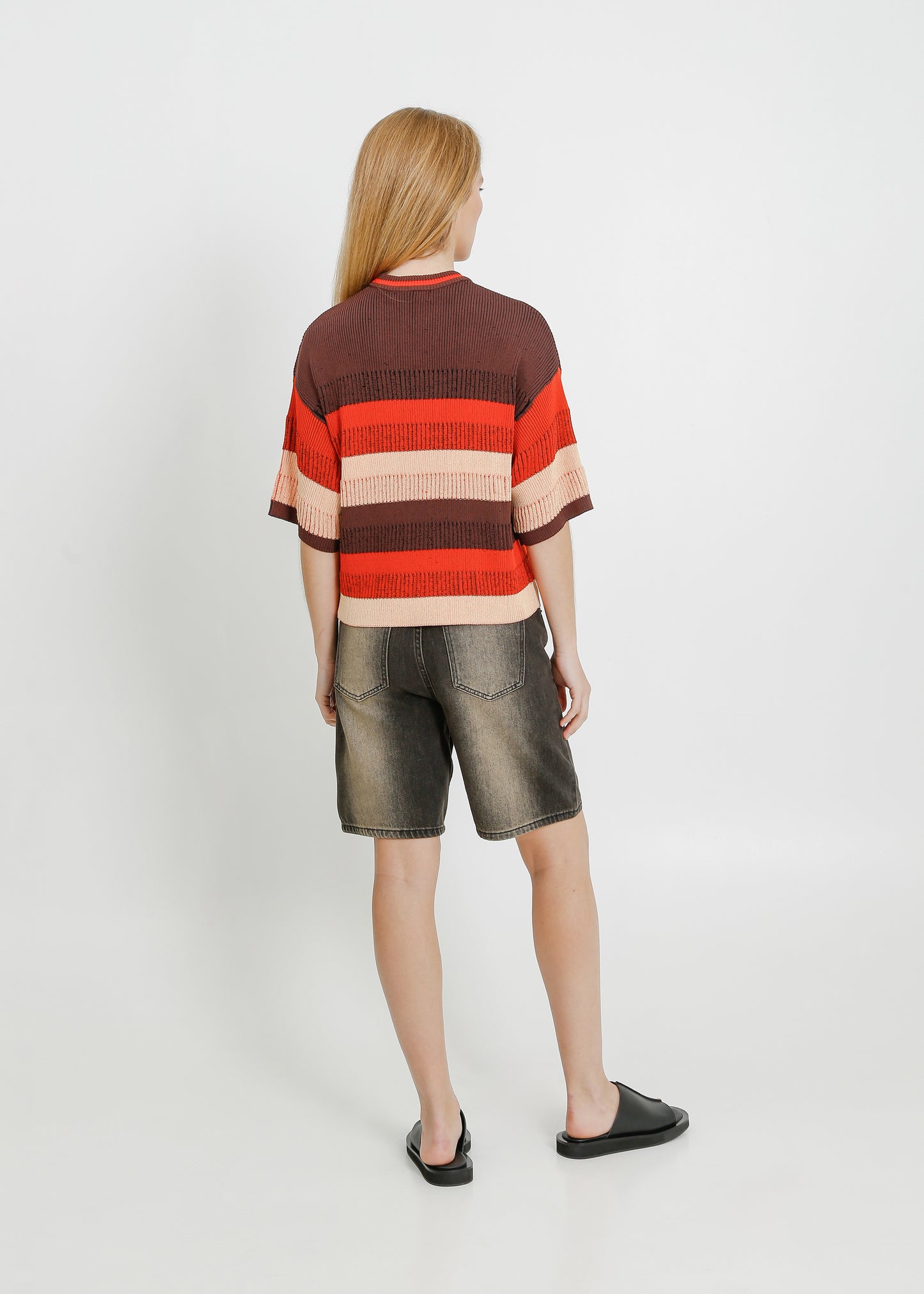 MERRICK KNIT TEE / POPPY-CHOCOLATE-LEMONADE