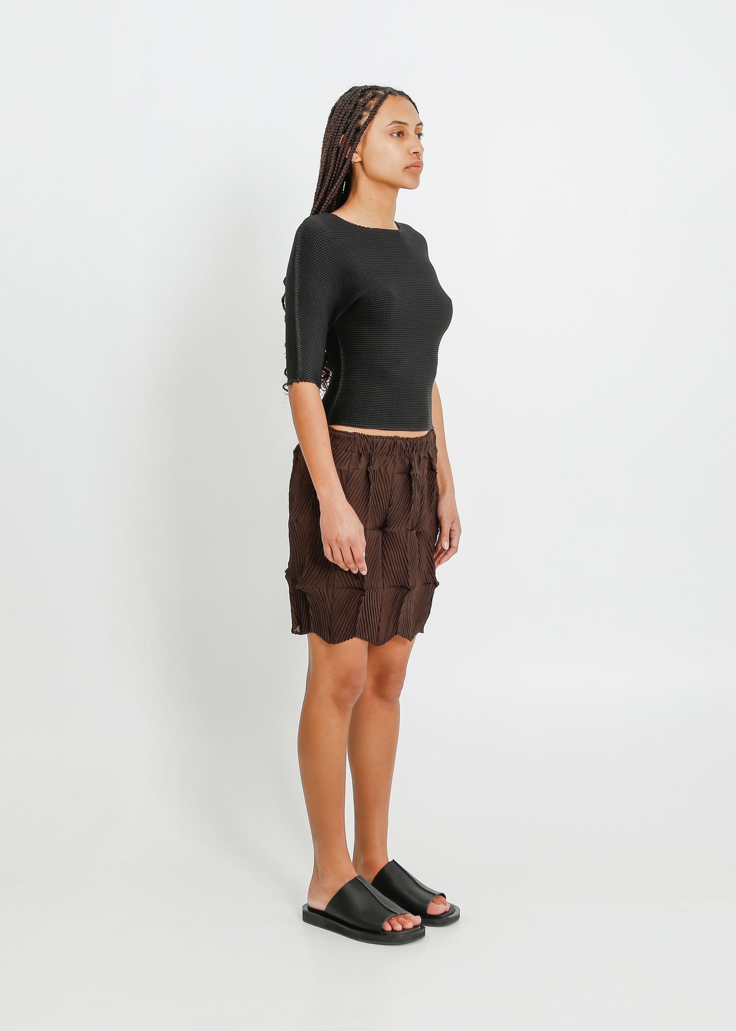 DREY PLEAT MINI / CHOCOLATE