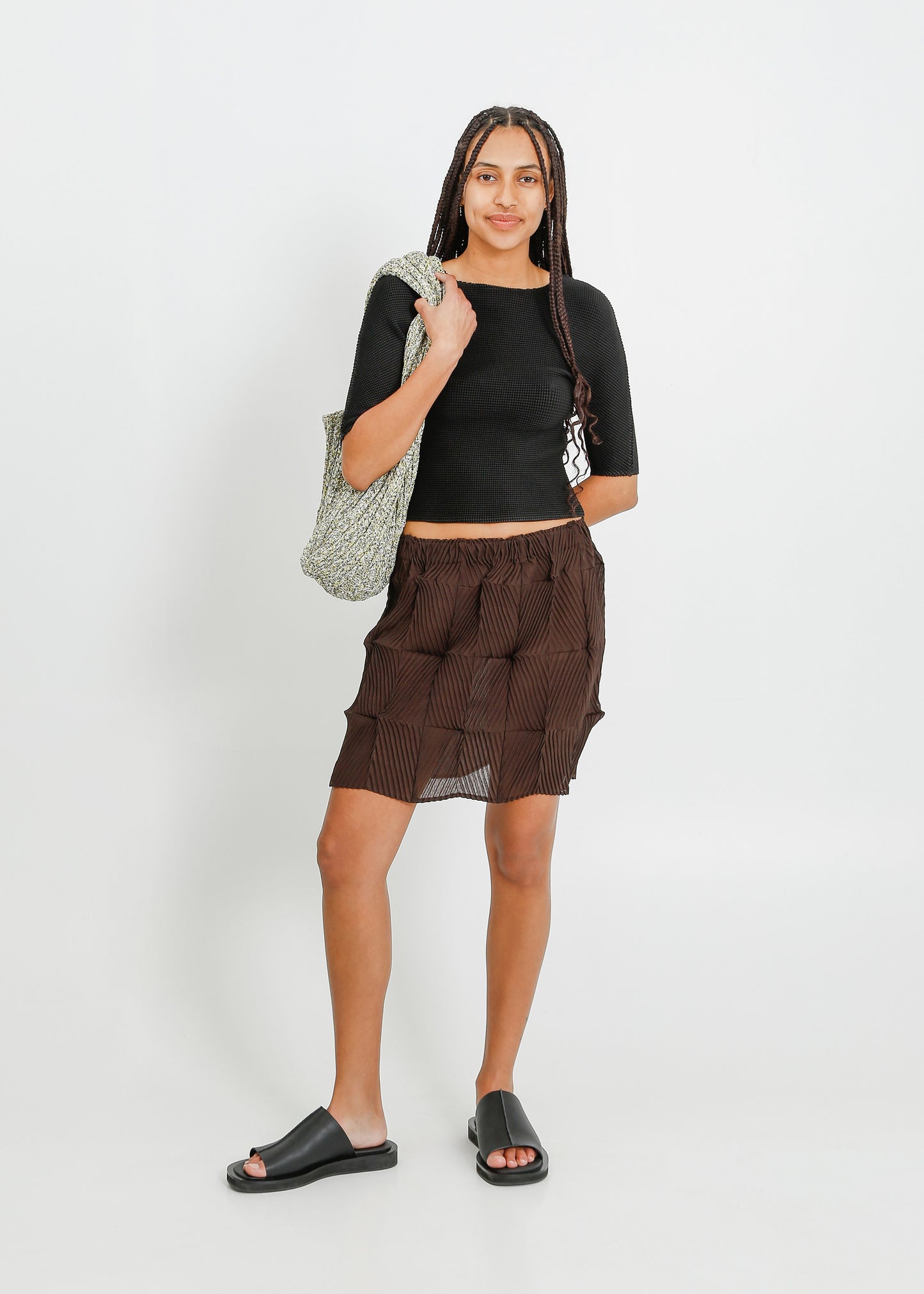 DREY PLEAT MINI / CHOCOLATE