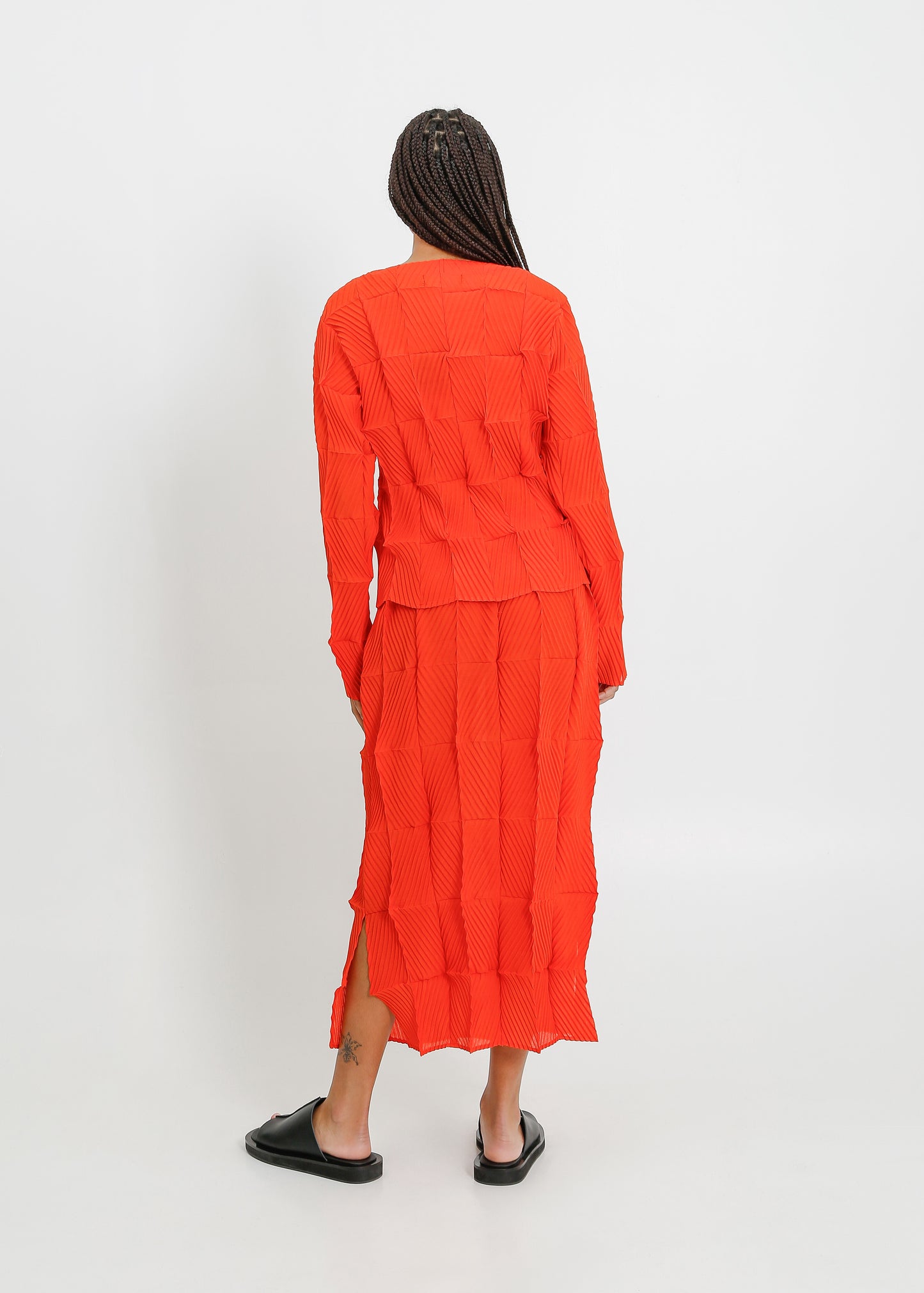 ARBOR PLEAT SKIRT / POPPY