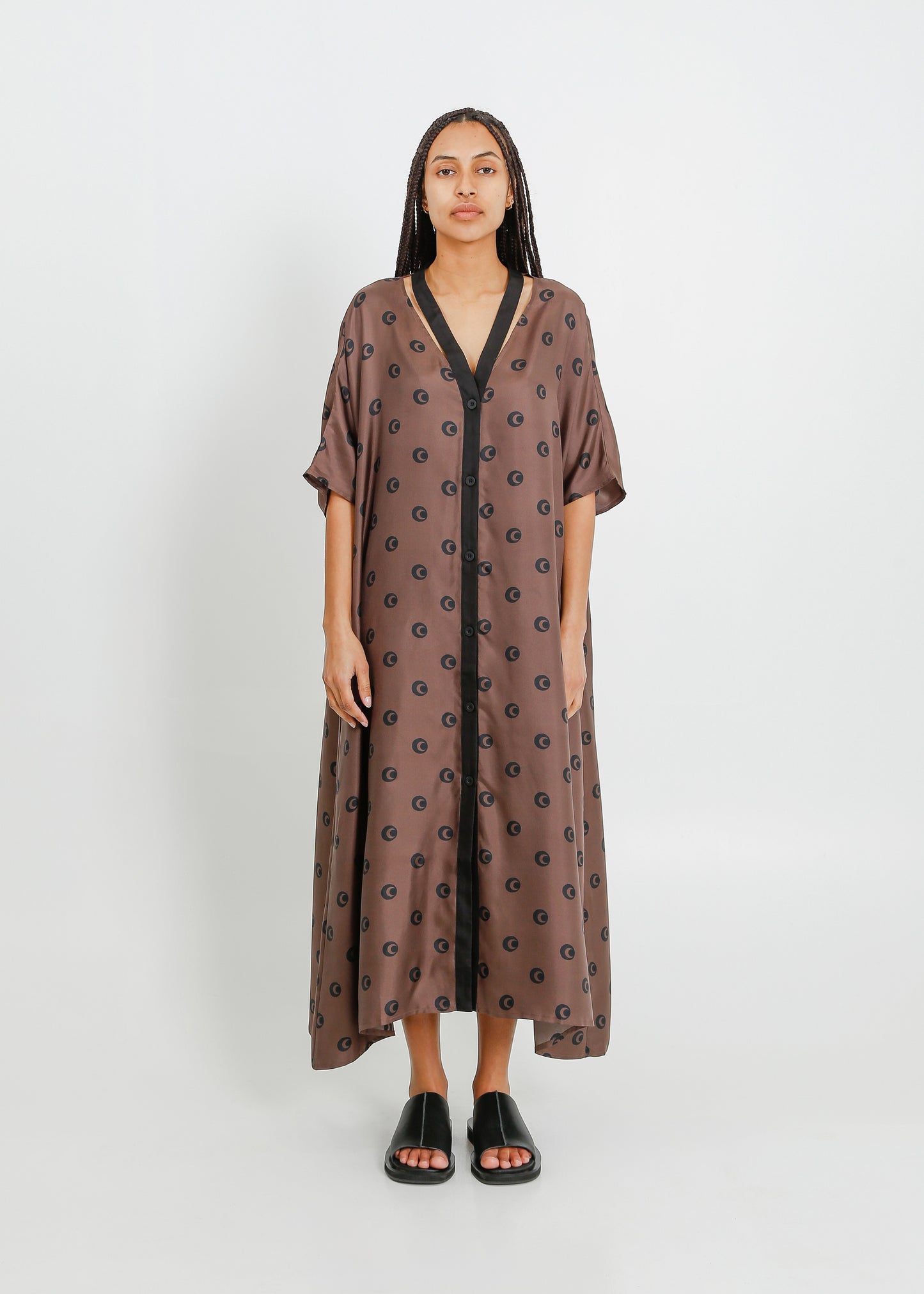 ALEXIS DRESS / MOCHA-BLACK