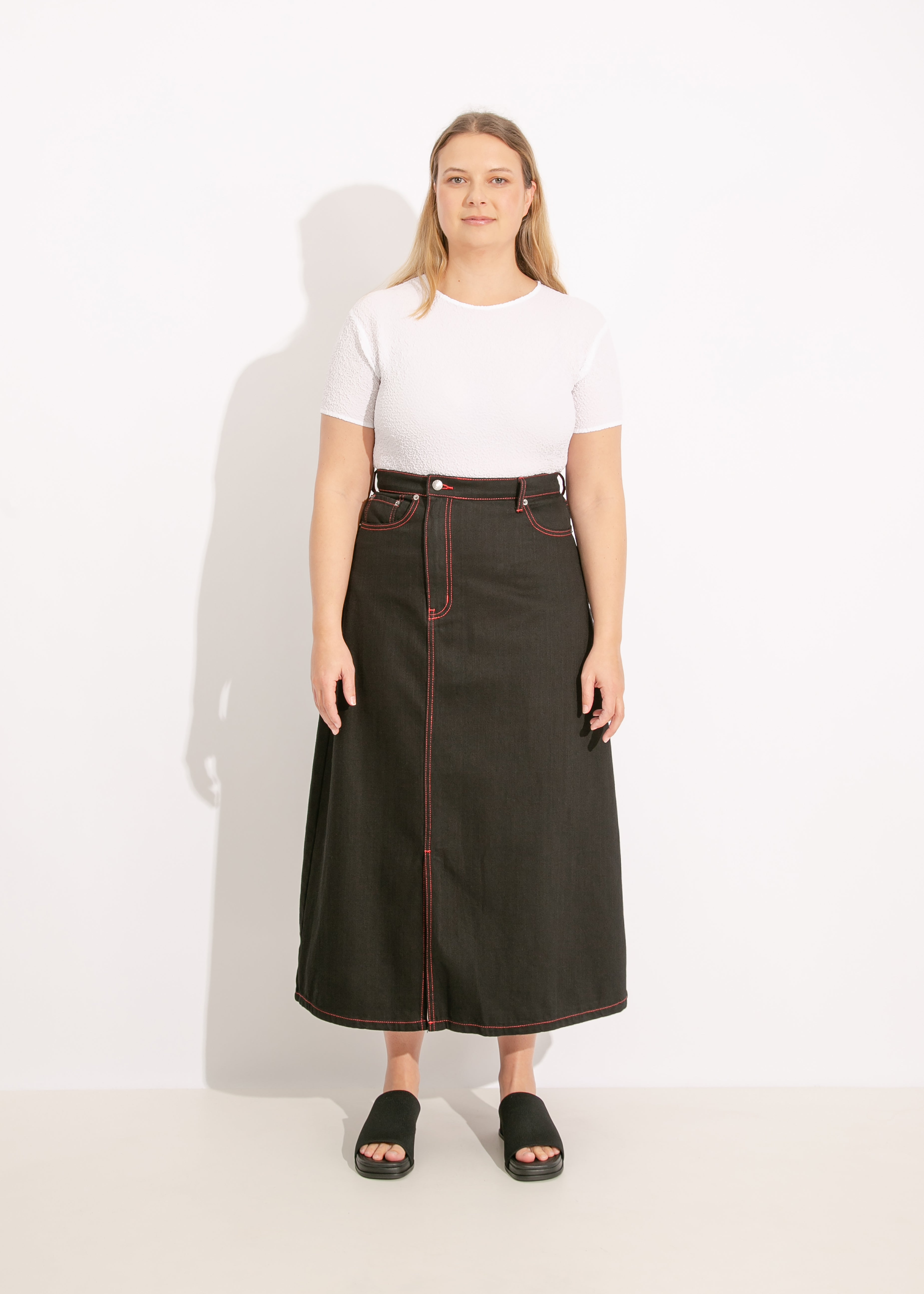 Free People Distressed Frayed Mini Denim Skirt Size 24