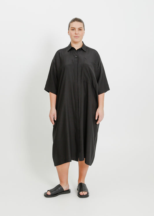 LYRIC SHIRT DRESS / ONYX