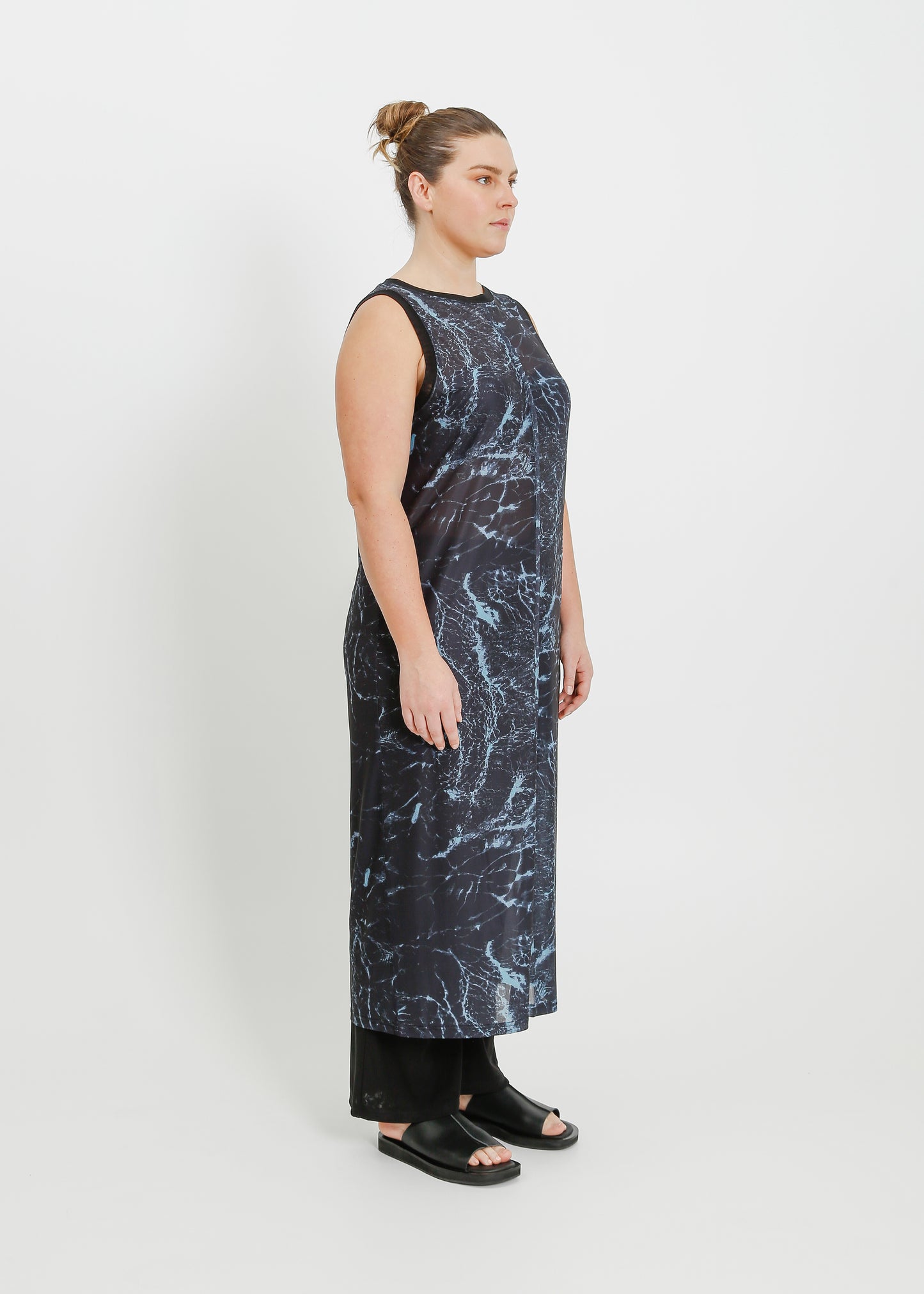 PALMER TANK DRESS / BLACK WATER